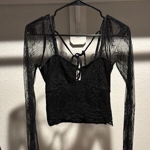 Elegant Black Lace Blouse
